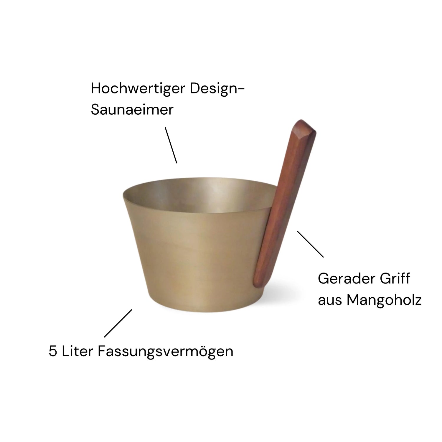 Design-Saunaeimer/Saunakübel Set mit Aufgusskelle - Wellow Sauna