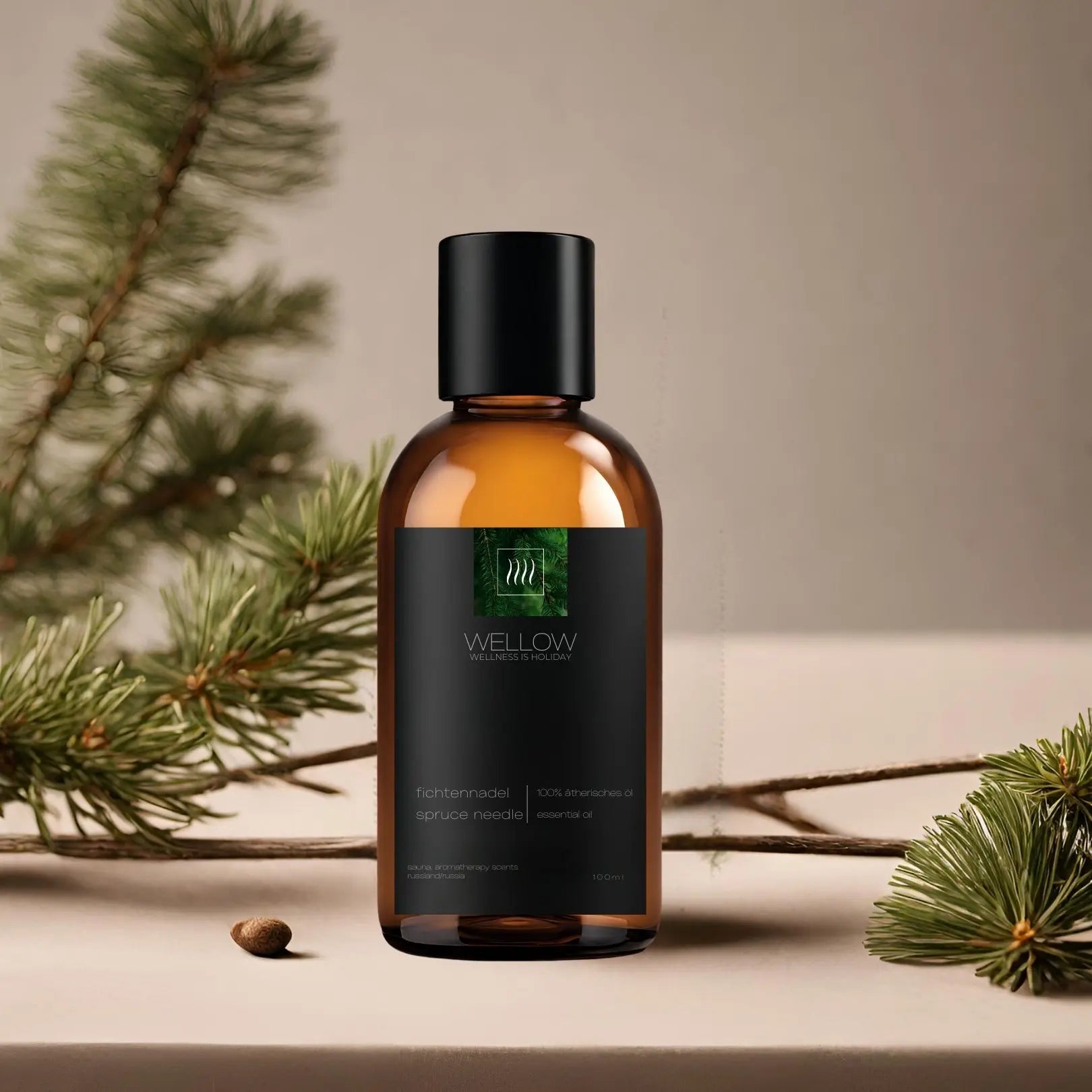 Ätherisches Öl Fichtennadel - 100ml - Wellow Sauna