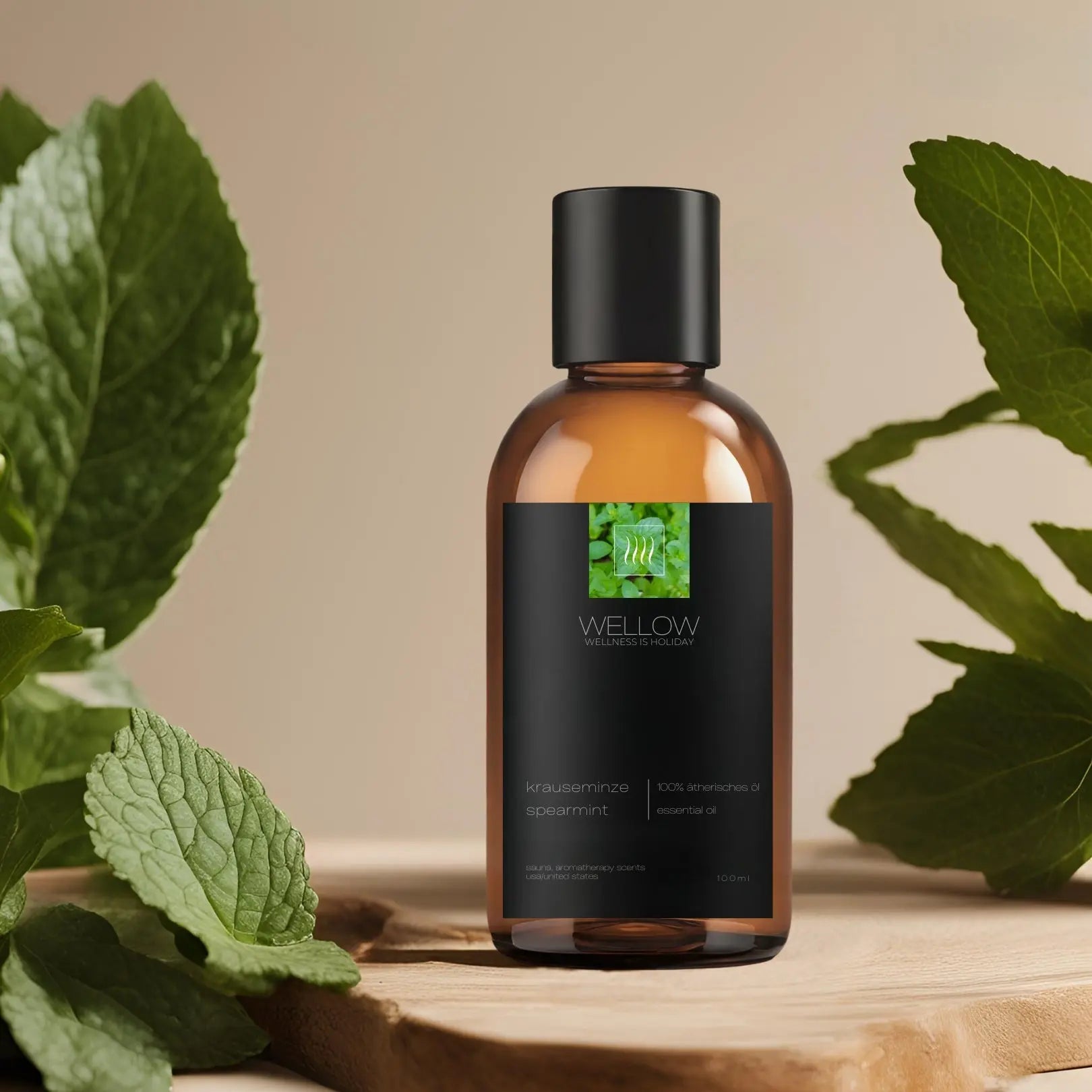 Ätherisches Öl Krauseminze - 100ml - Wellow Sauna