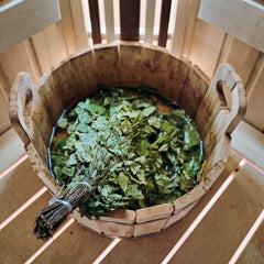 Banja Set Sibirische Klarheit mit Birkenquasten, Birken-Aufguss & Mentholkristallen - Wellow Sauna