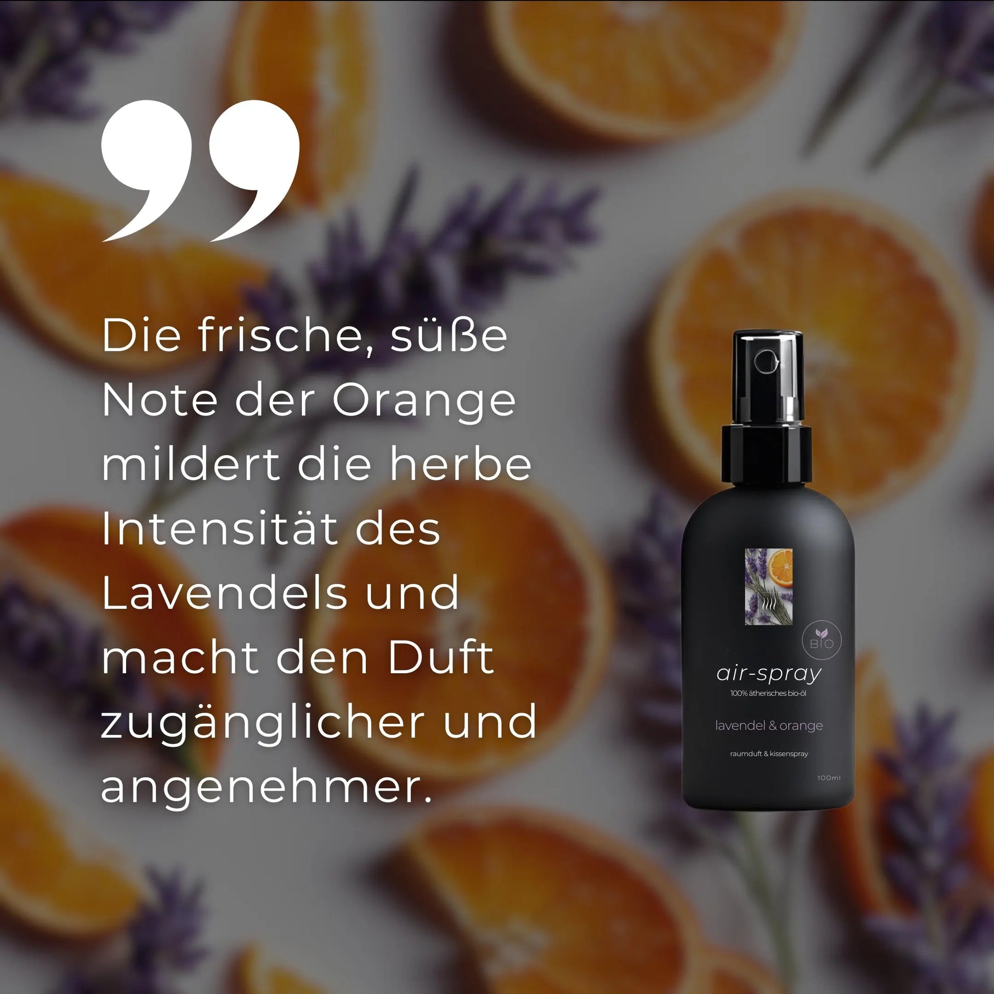 Bio-Aromaspray für Raum & Kissen - Lavendel-Orange - Wellow Sauna