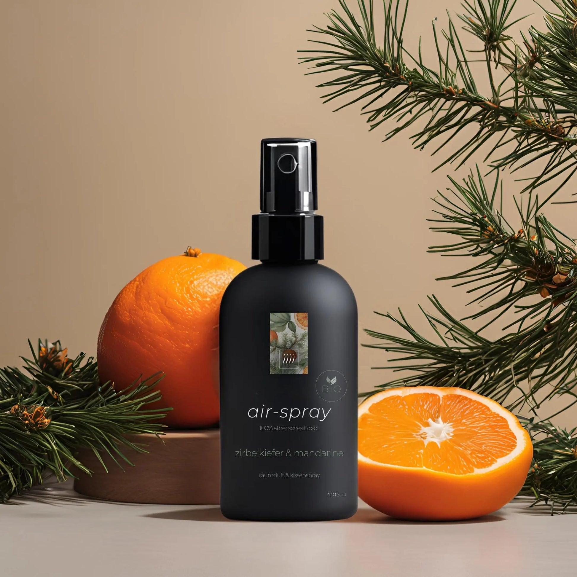 Bio-Aromaspray für Raum & Kissen - Zirbelkiefer-Mandarine - Wellow Sauna