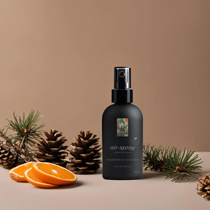 Bio-Aromaspray für Raum & Kissen - Zirbelkiefer-Mandarine - Wellow Sauna