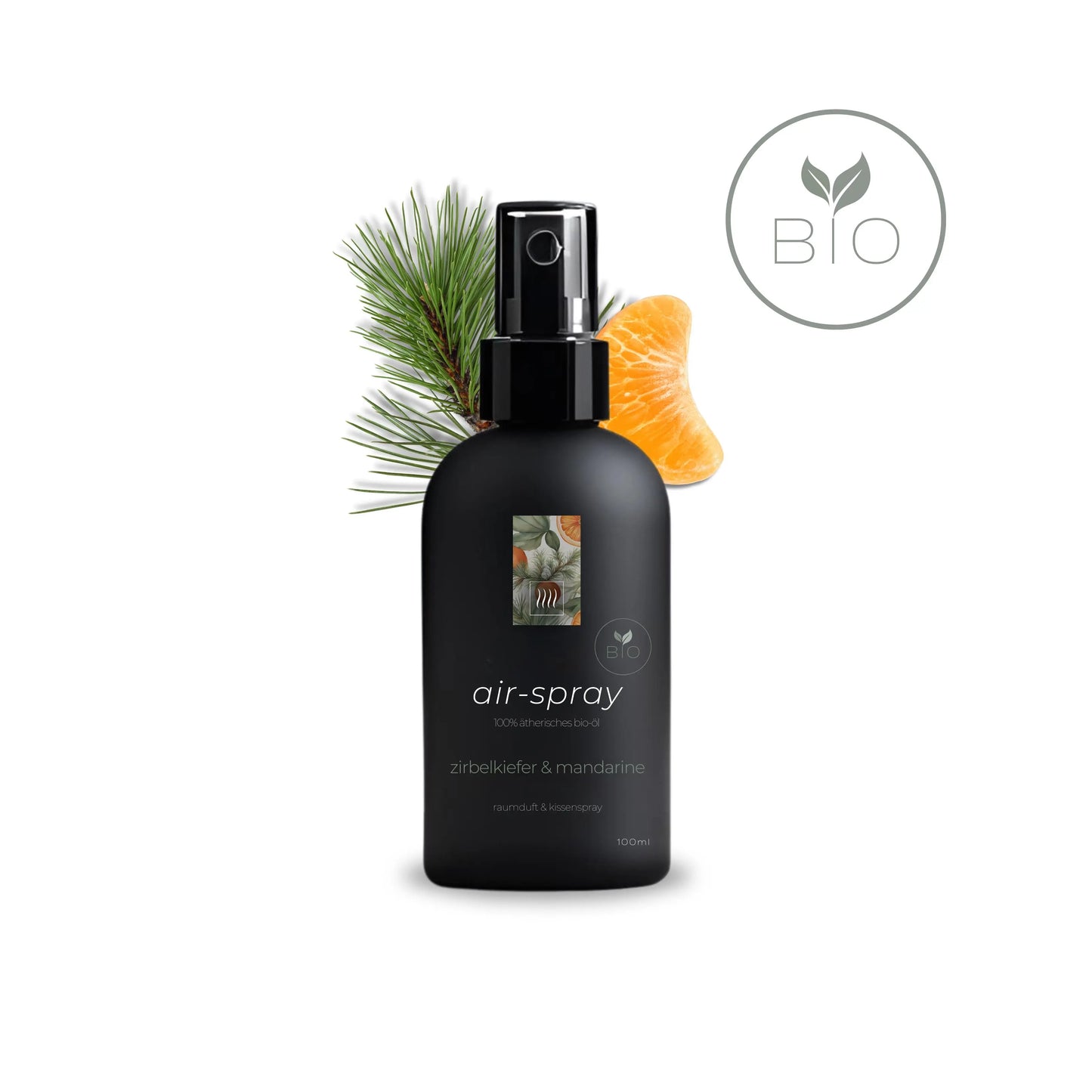 Bio-Aromaspray für Raum & Kissen - Zirbelkiefer-Mandarine - Wellow Sauna