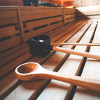 Design Sauna-Brause-Kelle "Regeneffekt" aus Aluminium - Wellow Sauna