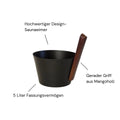 Design-Saunaeimer/Saunakübel Aluminum schwarz - Wellow Sauna