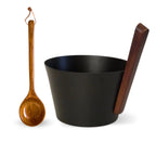 Design-Saunaeimer/Saunakübel Set mit Aufgusskelle - Wellow Sauna