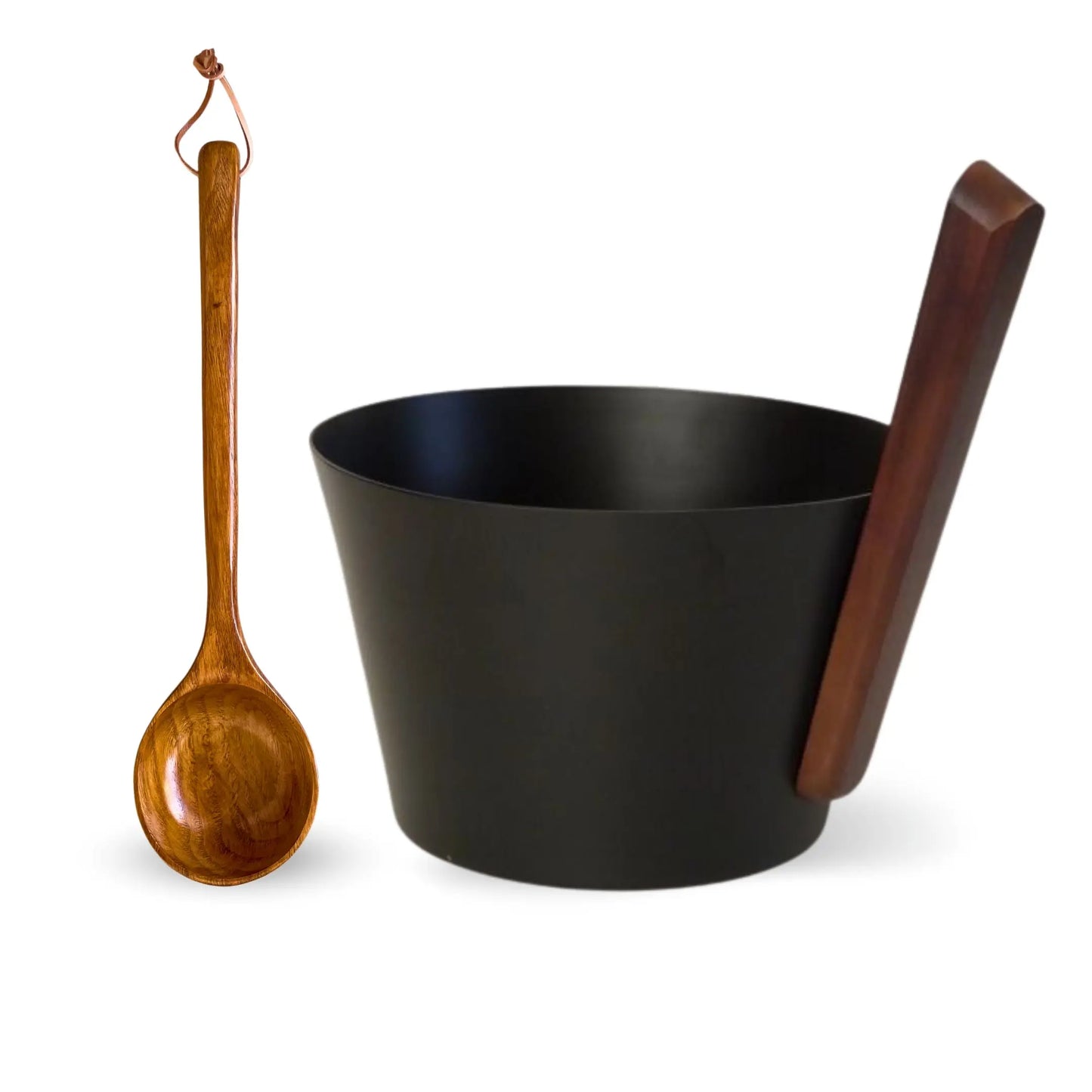 Design-Saunaeimer/Saunakübel Set mit Aufgusskelle - Wellow Sauna