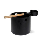 Design-Saunaeimer Set Aluminium schwarz mit Saunakelle - Wellow Sauna