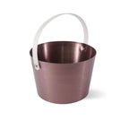 Design-Saunaeimer Set mit Tragegurt lilabraun und Aufgusskelle - Wellow Sauna