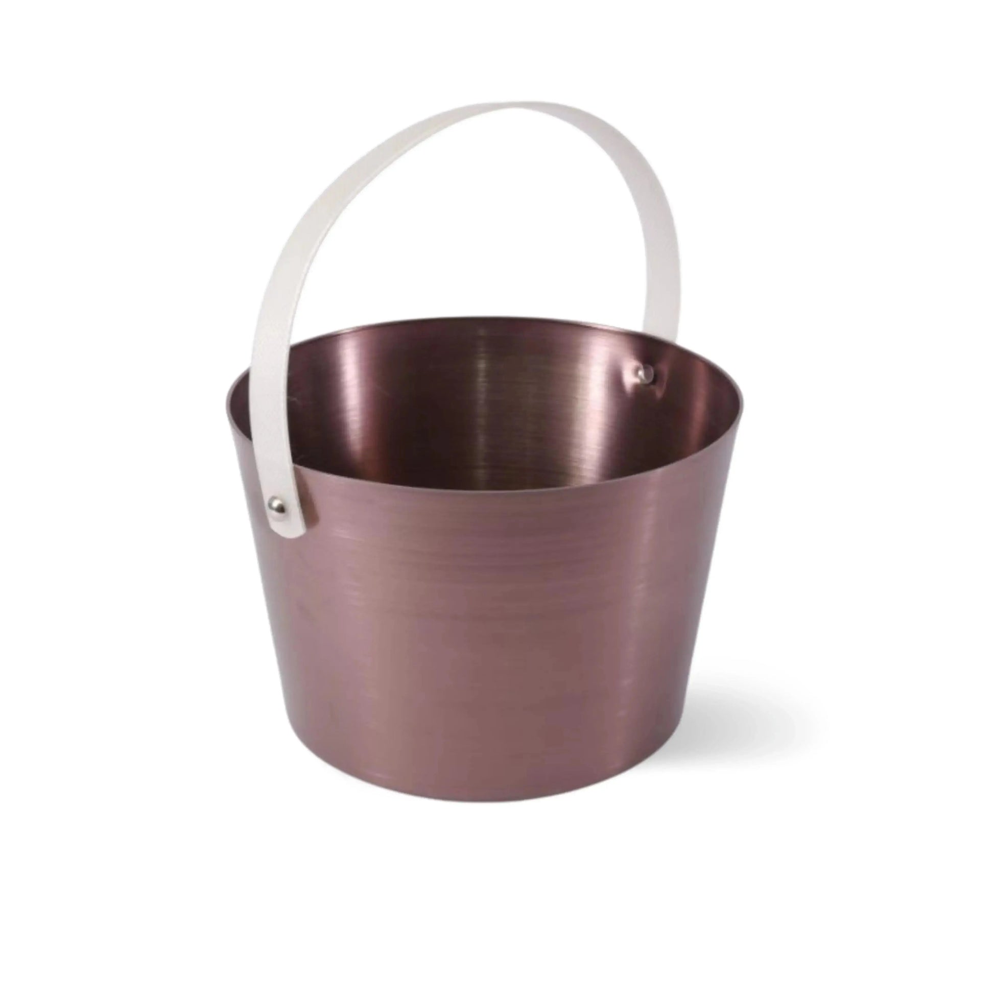 Design-Saunaeimer Set mit Tragegurt lilabraun und Aufgusskelle - Wellow Sauna