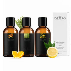 Fresh Energy Ätherisches Öl-Set (Zitrone, Orange, Zitronengras) - Wellow Sauna