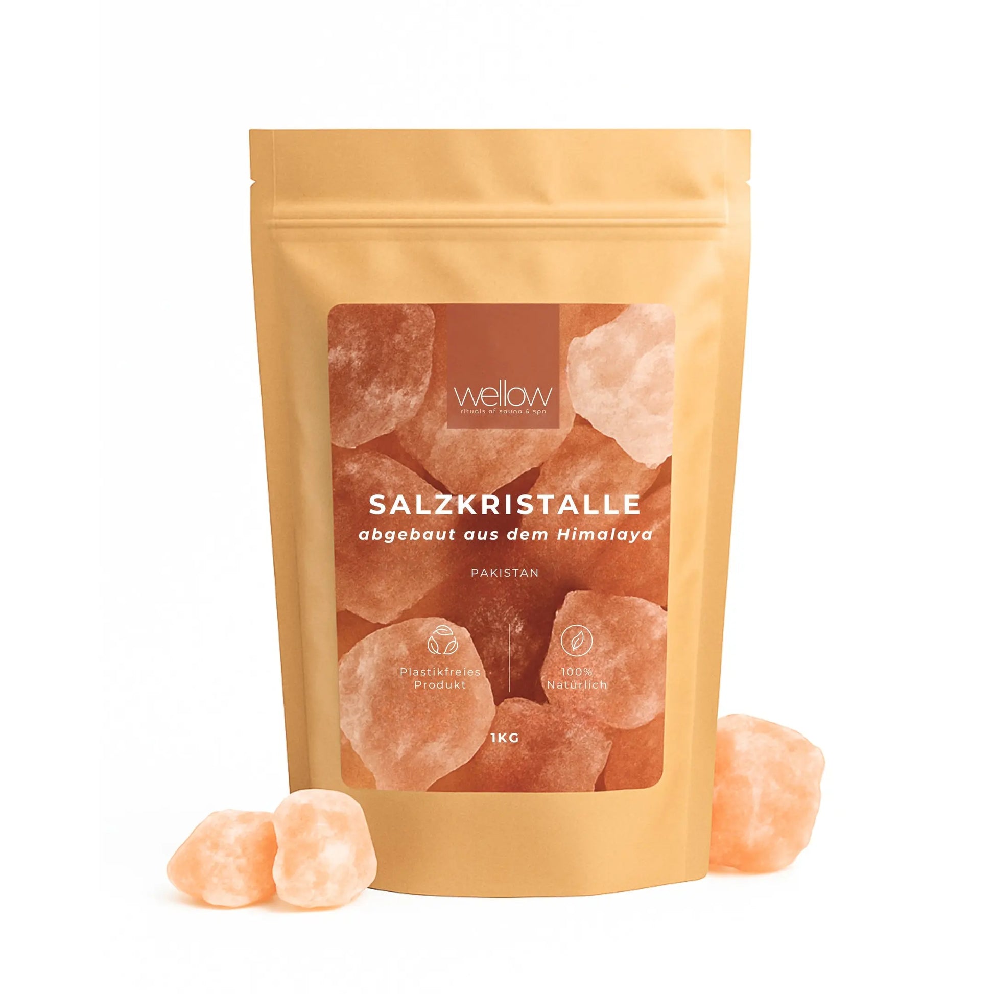 Himalaya-Salzkristalle Brocken 2-5cm - 1 kg - Wellow Sauna