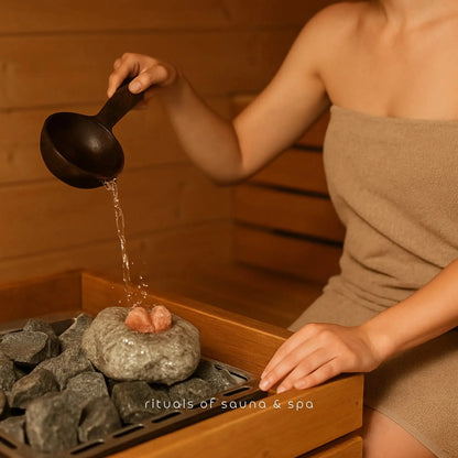Sole-Set Saunaset 1kg Salzkristalle + Spezial-Saunastein Dampfstein - Wellow Sauna