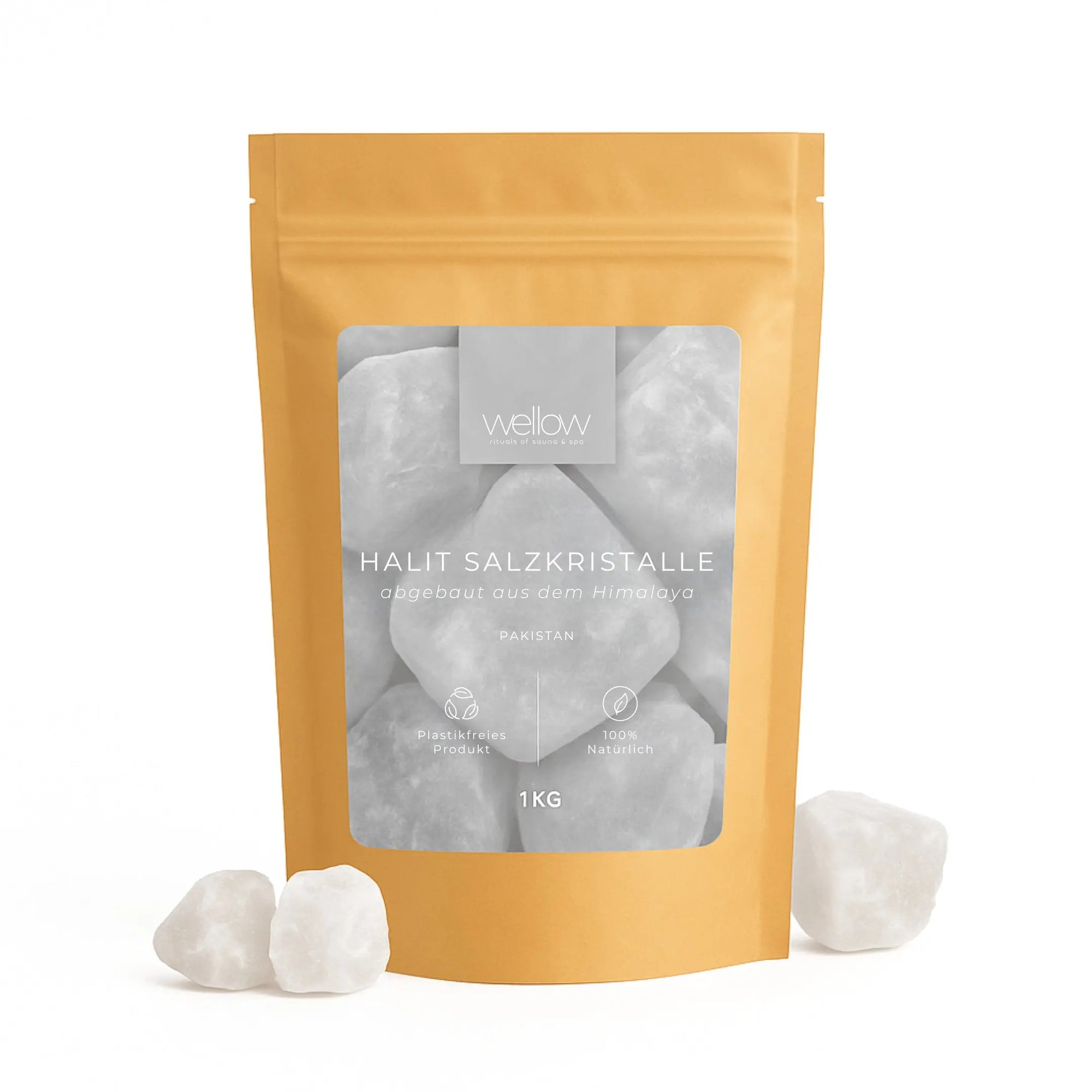 Kubische Halit-Salzkristalle Brocken 2-5cm - 1 kg - Wellow Sauna