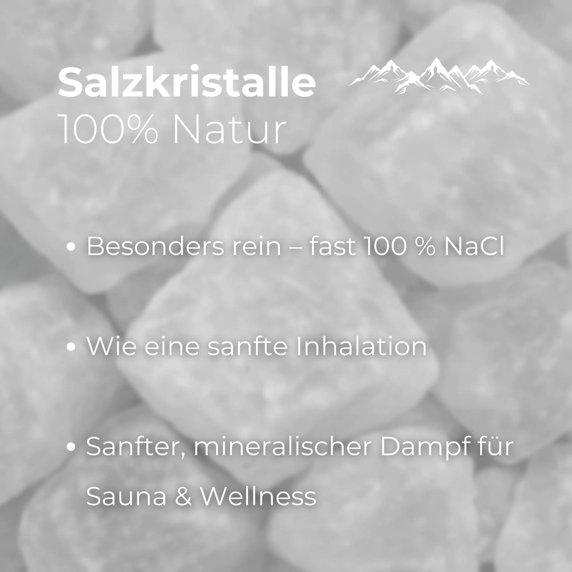 Kubische Halit-Salzkristalle Brocken 2-5cm - 1 kg - Wellow Sauna