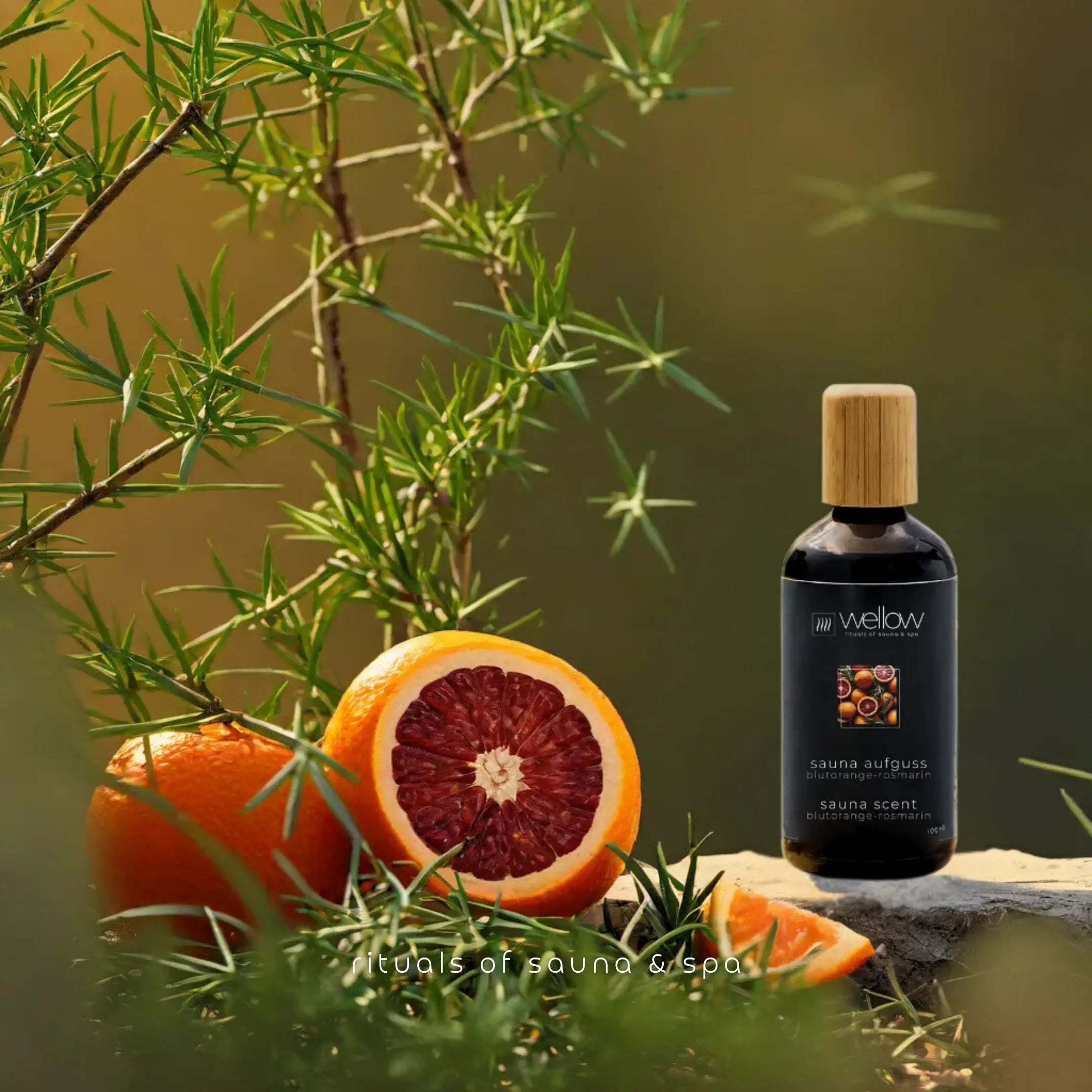 Sauna-Aufguss Blutorange-Rosmarin 100ml - Wellow Sauna