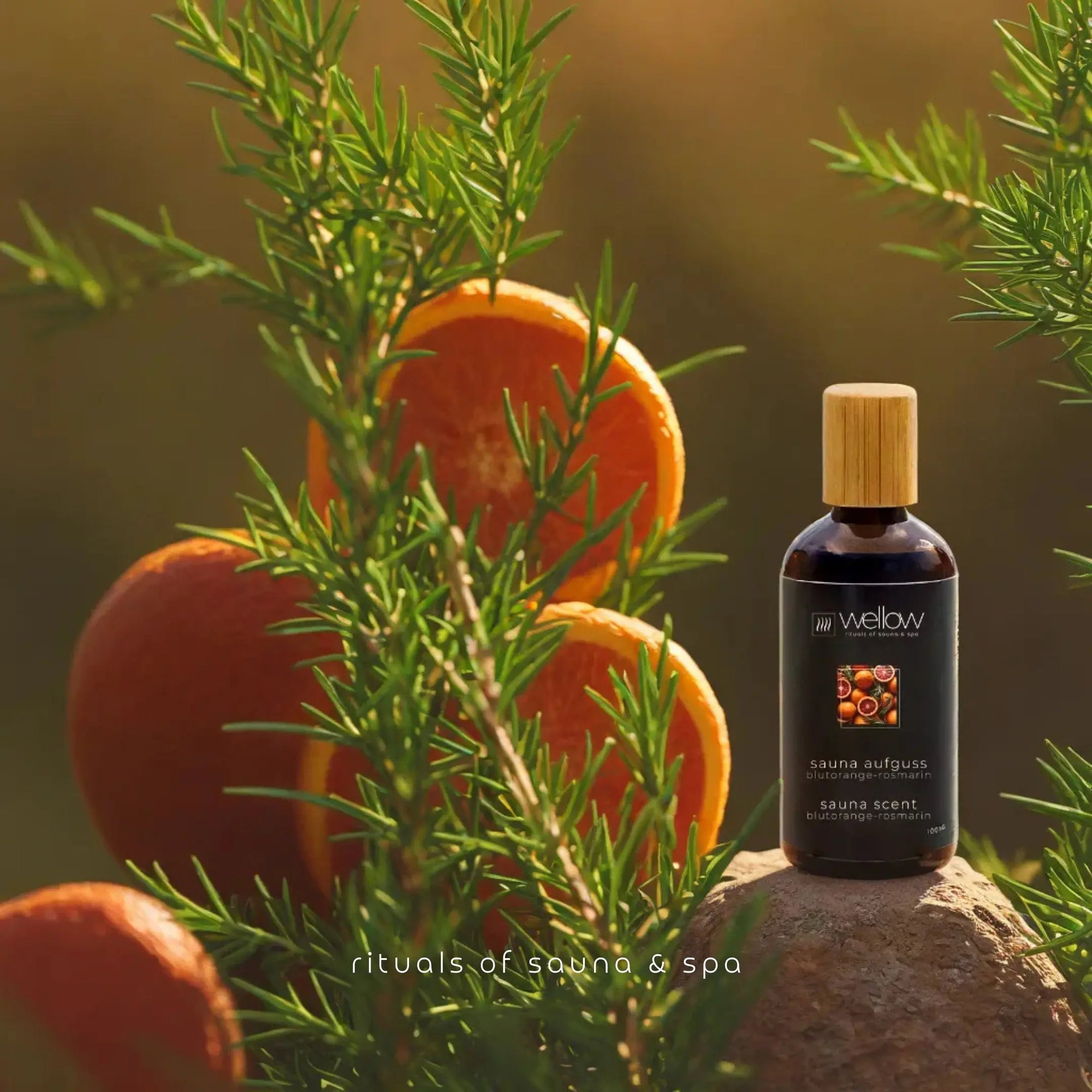 Sauna-Aufguss Blutorange-Rosmarin 100ml - Wellow Sauna