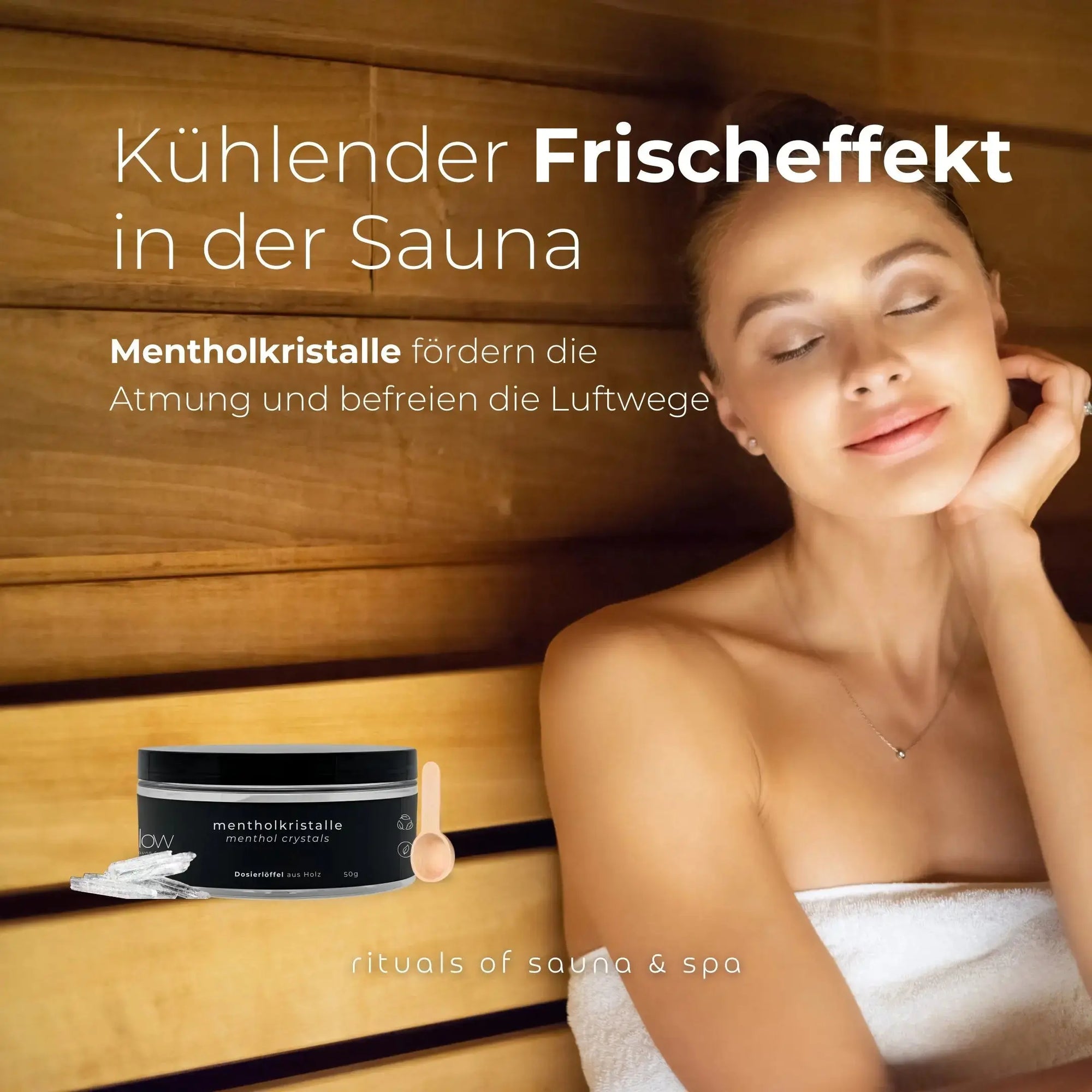 Sauna Mentholkristalle 50g (nachfüllbar & nachhaltig) - Wellow Sauna