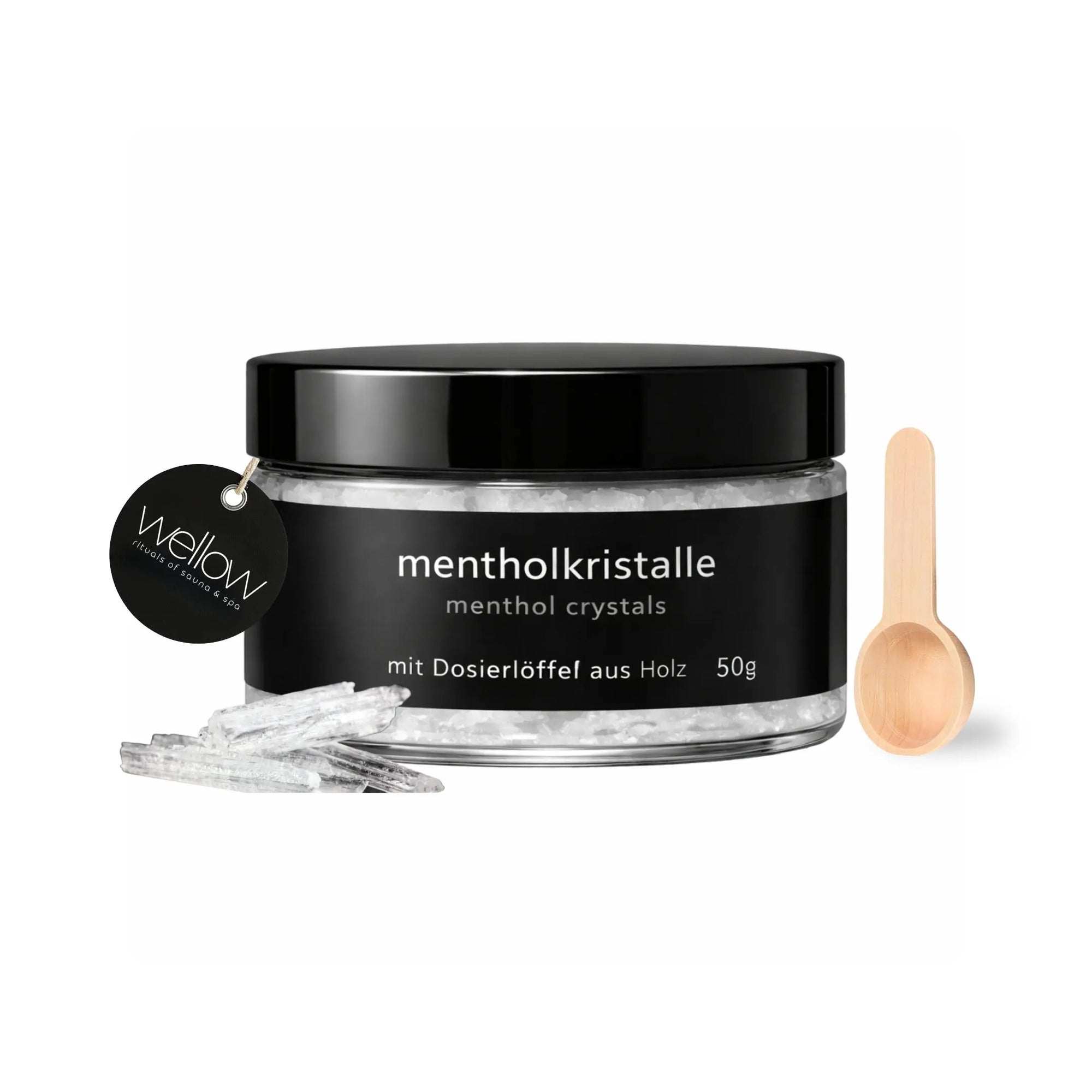 Sauna Mentholkristalle 50g (nachfüllbar & nachhaltig) - Wellow Sauna