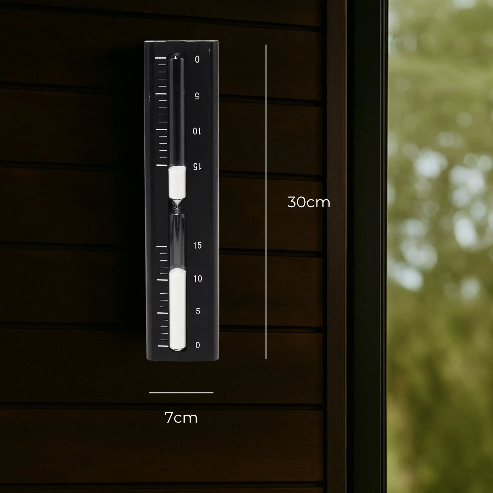 Sauna-Sanduhr schwarzes Holz weißer Sand 15min - Wellow Sauna