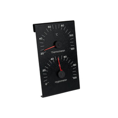 Sauna-Thermo-Hygrometer aus schwarzem Aluminium - Wellow Sauna