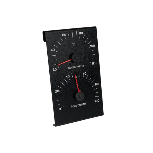 Sauna-Thermo-Hygrometer aus schwarzem Aluminium - Wellow Sauna