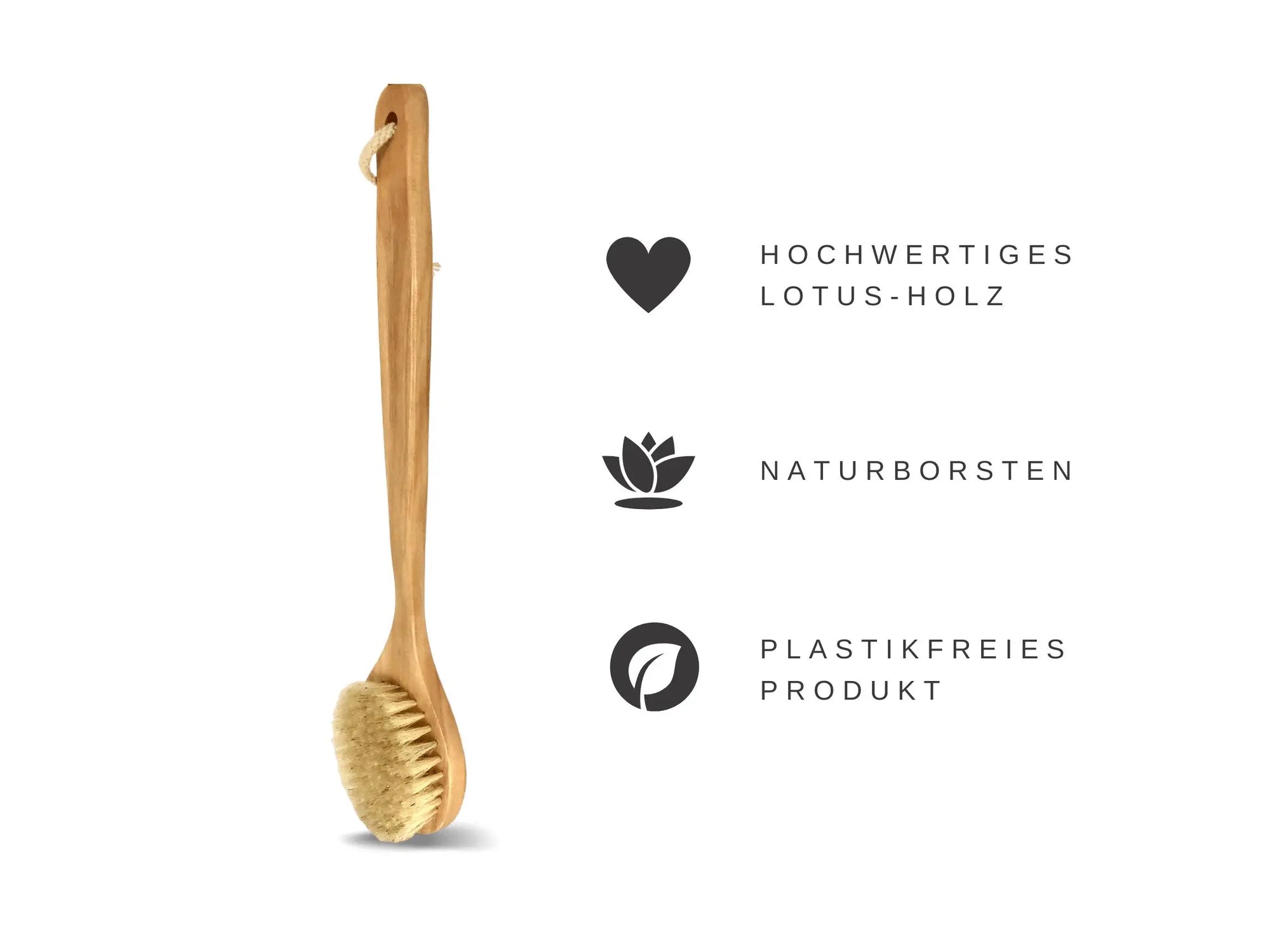 Saunabürste mit Naturborsten - Wellow Sauna
