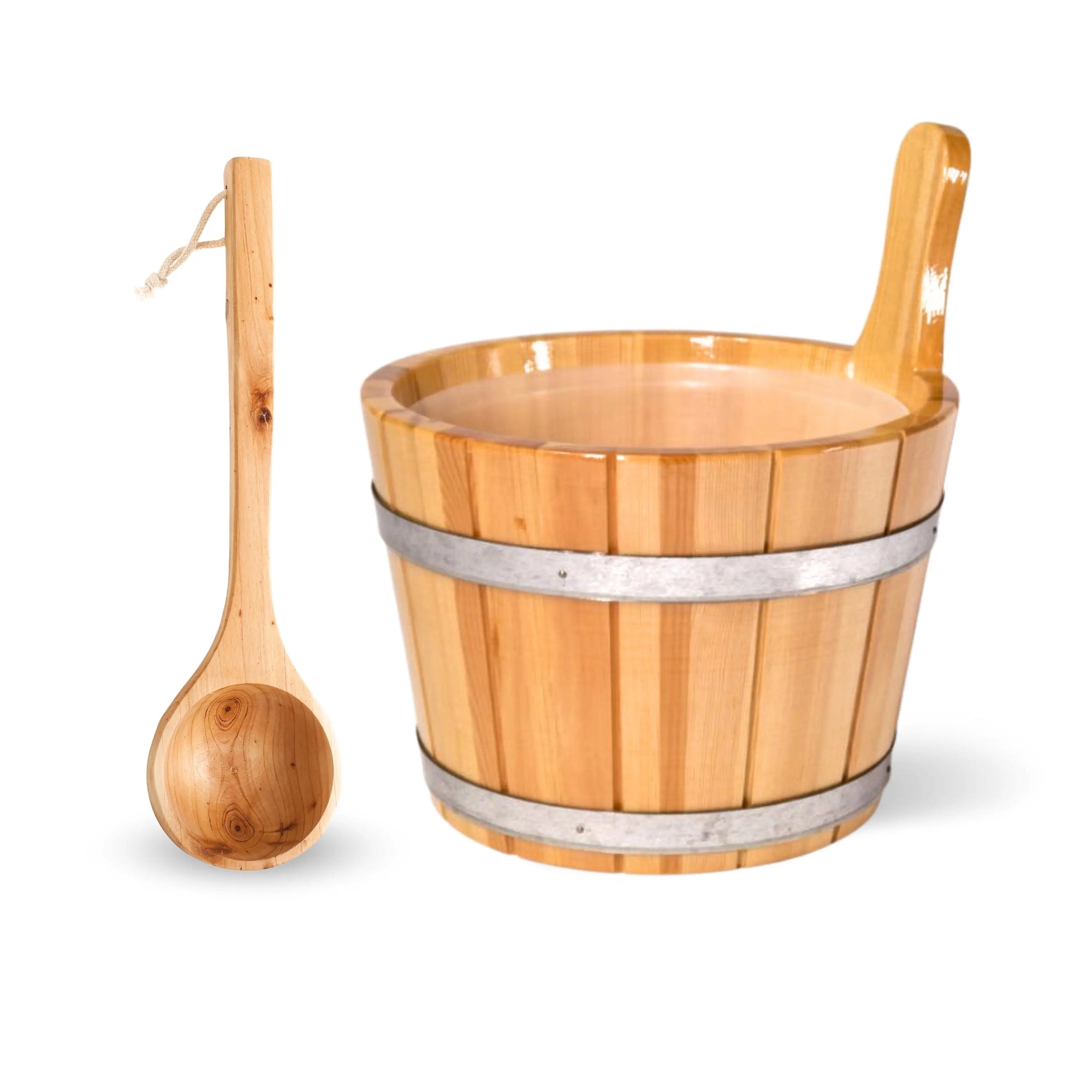 Saunaeimer/Saunakübel Set mit Saunakelle - Wellow Sauna