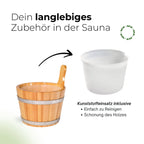 Saunaeimer/Saunakübel Set mit Saunakelle - Wellow Sauna