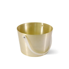 Design sauna bucket/sauna bucket aluminum with carrying strap champagne (B-stock!)