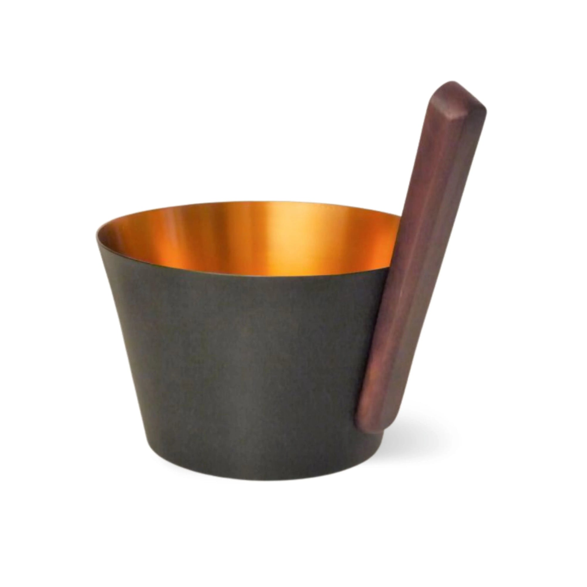 Design-Saunaeimer/Saunakübel Aluminium schwarz gold - Wellow Sauna
