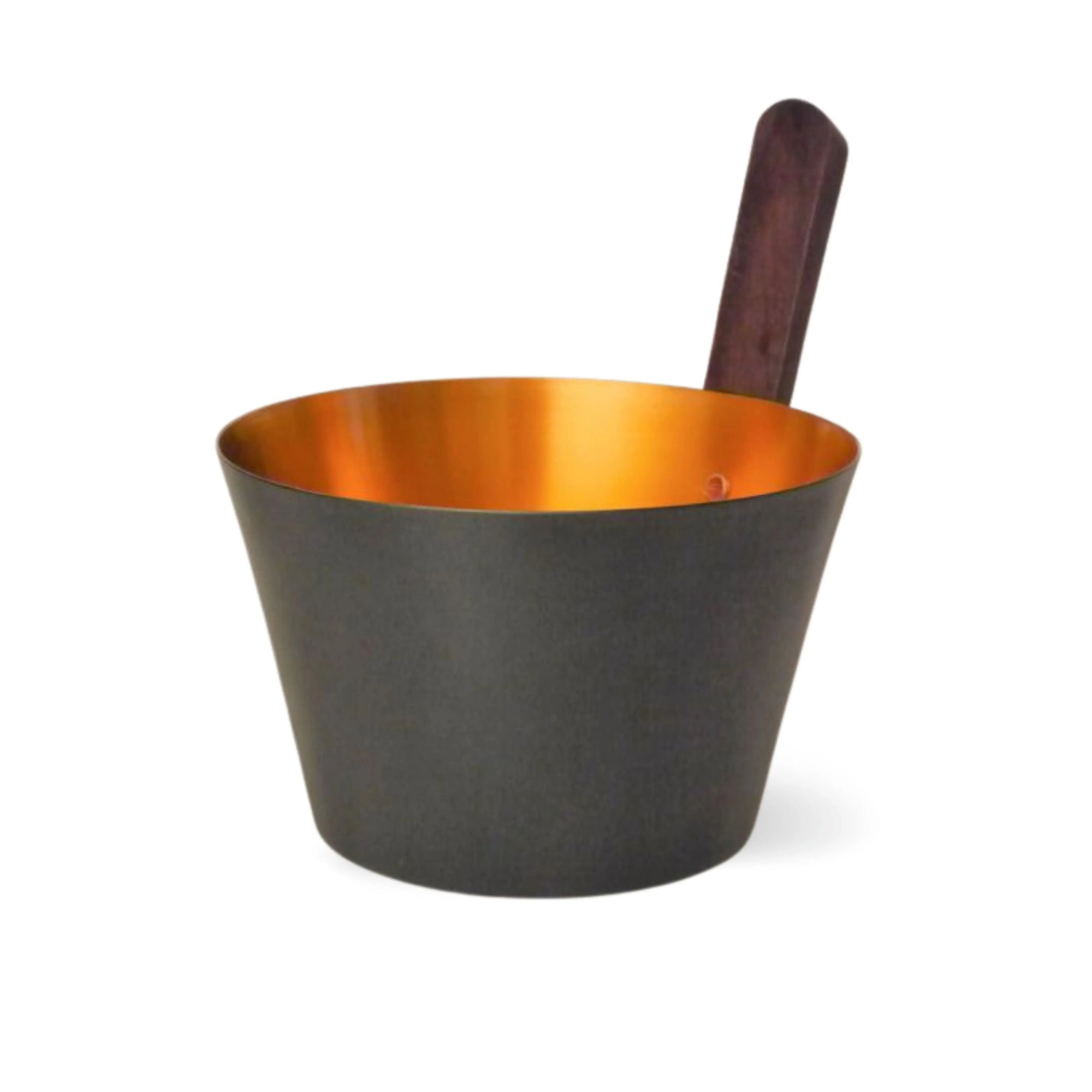 Design-Saunaeimer/Saunakübel Aluminium schwarz gold - Wellow Sauna