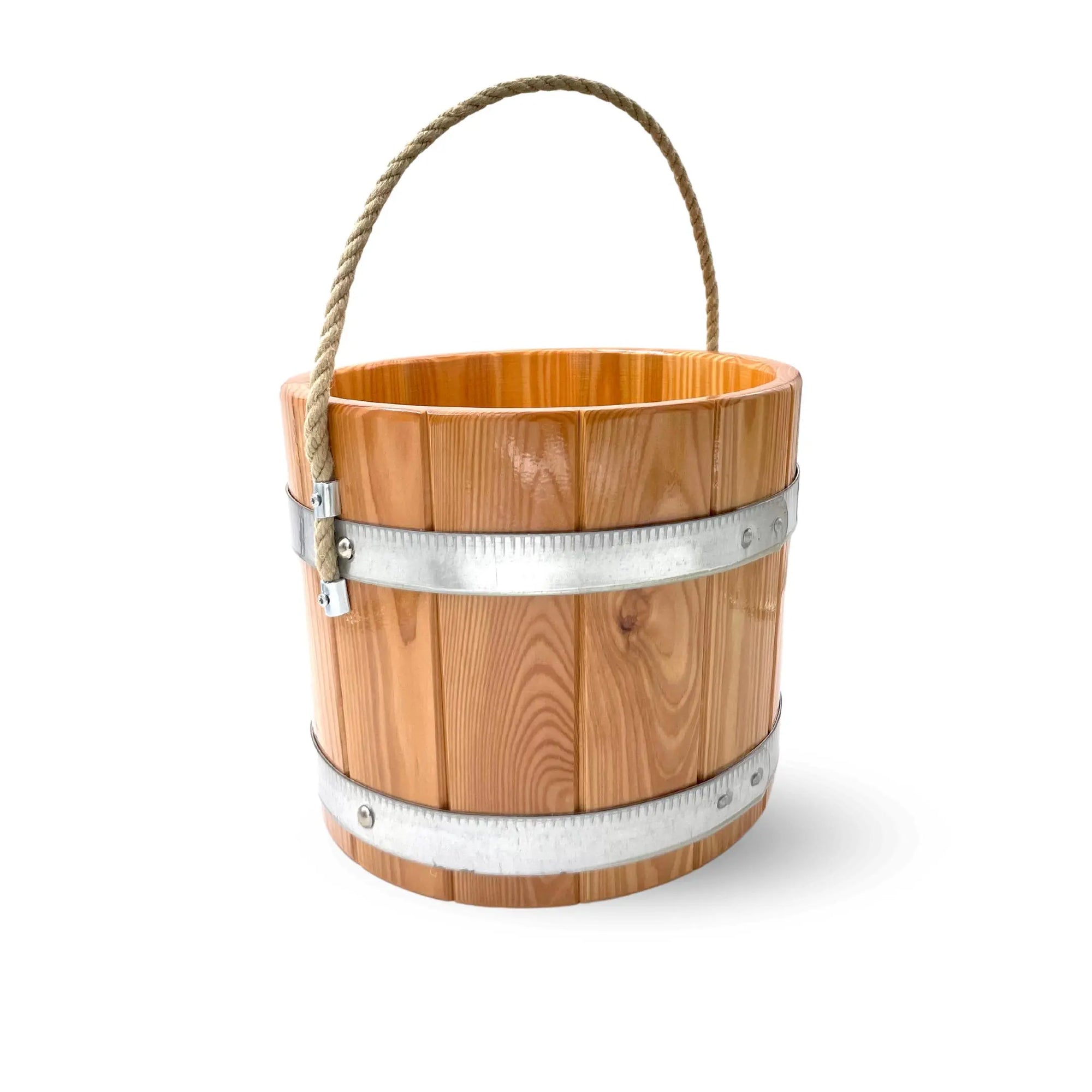 Saunaeimer/Saunakübel mit Trageseil (+ Aluminiumschale) - Wellow Sauna