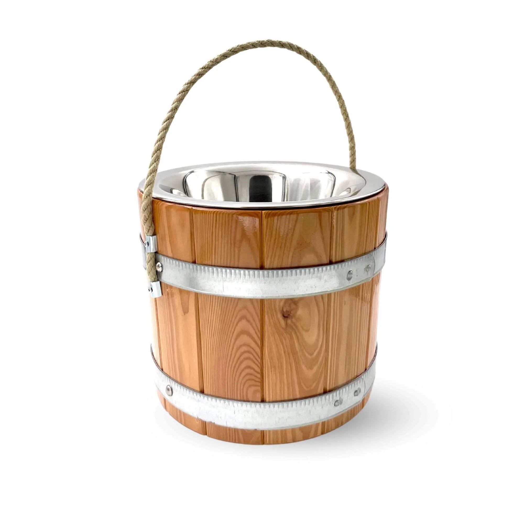 Saunaeimer/Saunakübel mit Trageseil (+ Aluminiumschale) - Wellow Sauna