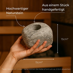 Sole-Set Saunaset 1kg Salzkristalle + Spezial-Saunastein Dampfstein - Wellow Sauna