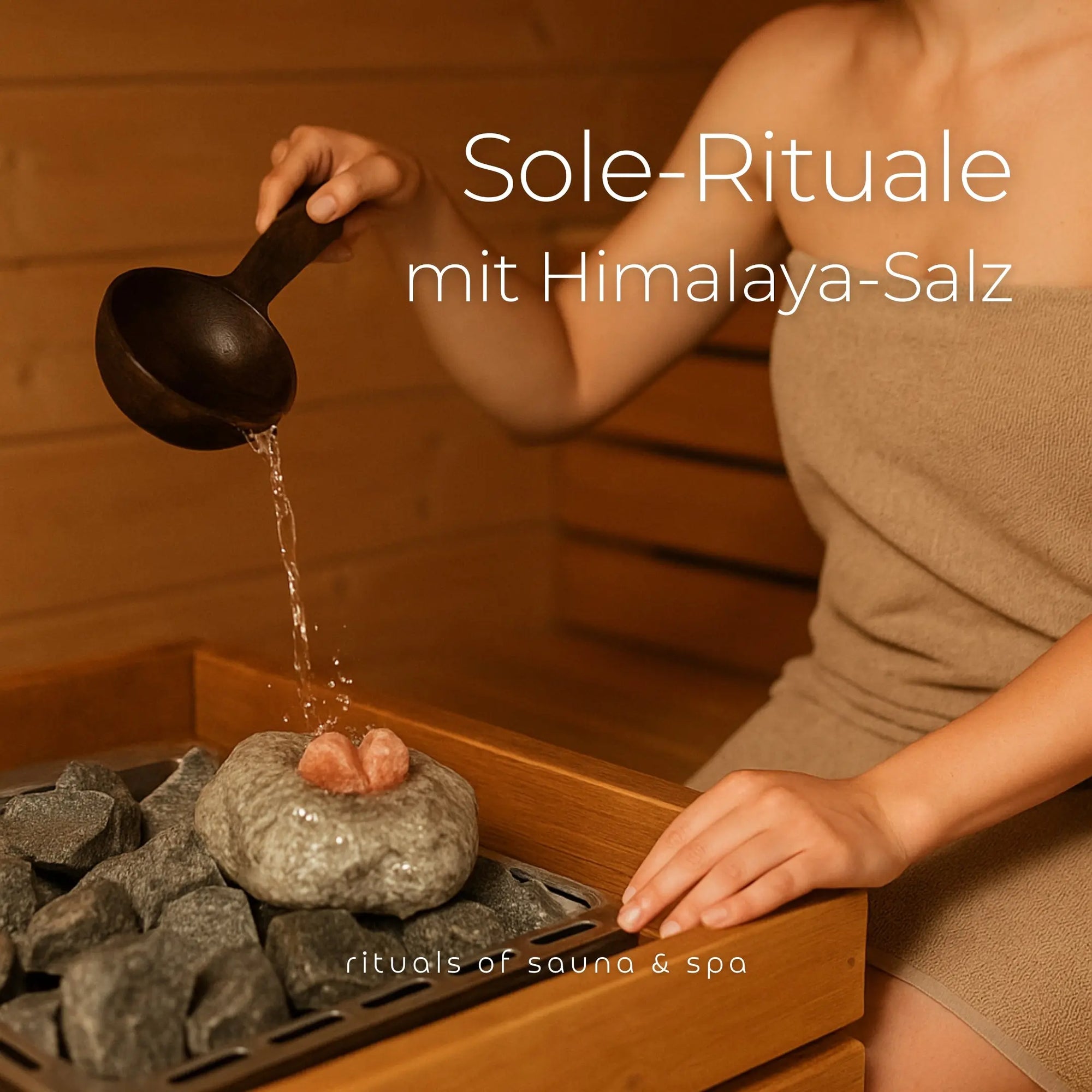 Sole-Set Saunaset 1kg Salzkristalle + Spezial-Saunastein Dampfstein - Wellow Sauna