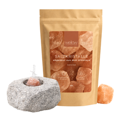 Sole-Set Saunaset 1kg Salzkristalle + Spezial-Saunastein Dampfstein